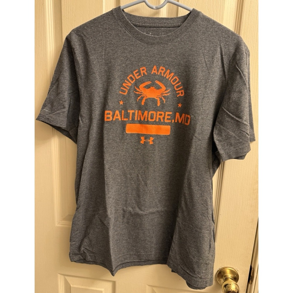 Under Armour Heatgear Charged Cotton Baltimore Maryland Crab T Shirt Men's Large